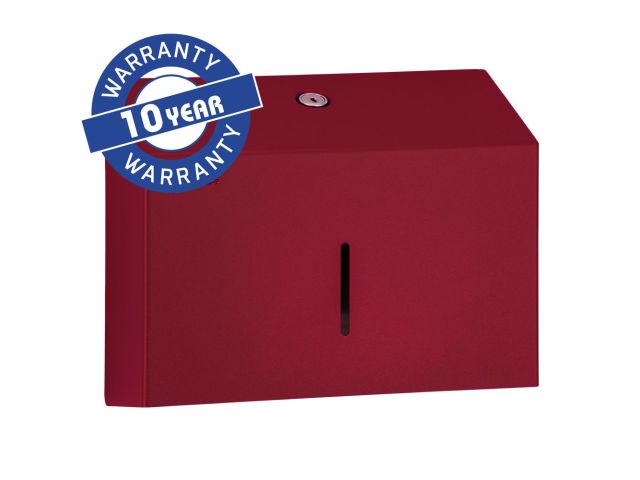 MERIDA STELLA RED LINE SLIM MINI folded paper towel dispenser, red